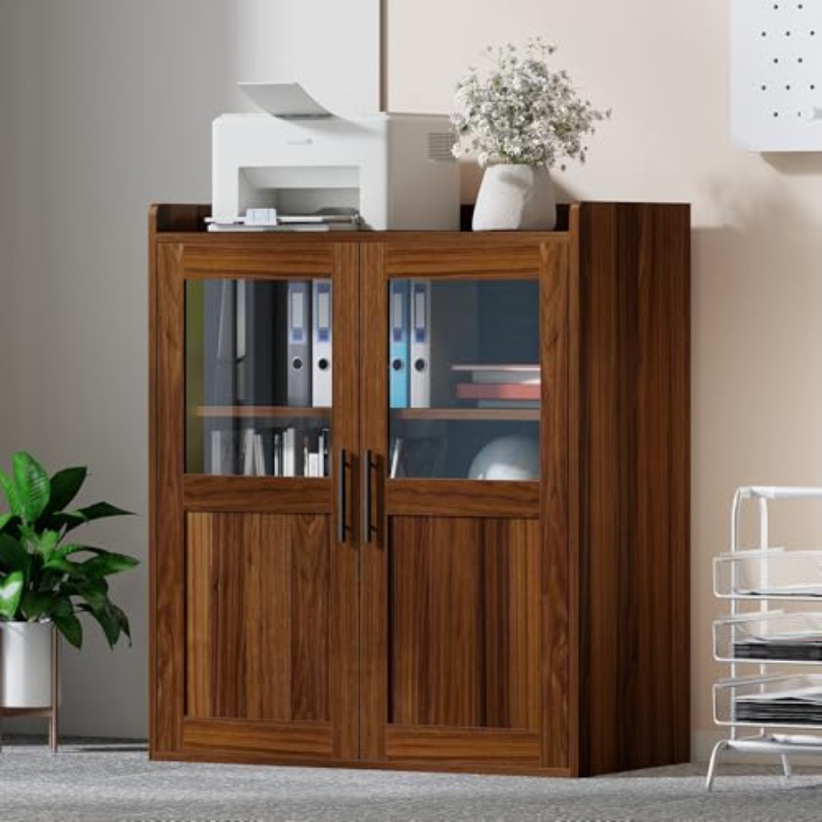 Credenza Office Storage - File Cabinet Storage Cabinet with Doors