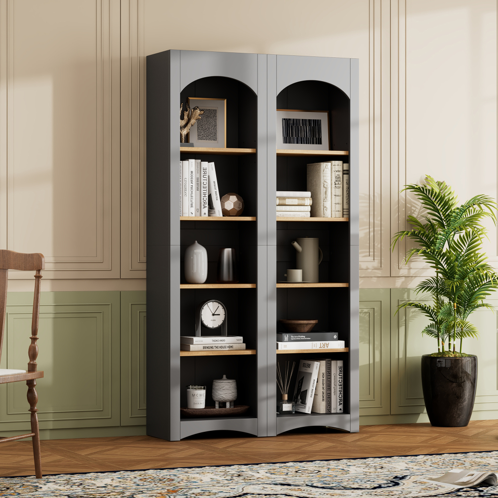 Bookshelf 5 Tier - ON-TREND Free Standing 5 Tier Bookshelves