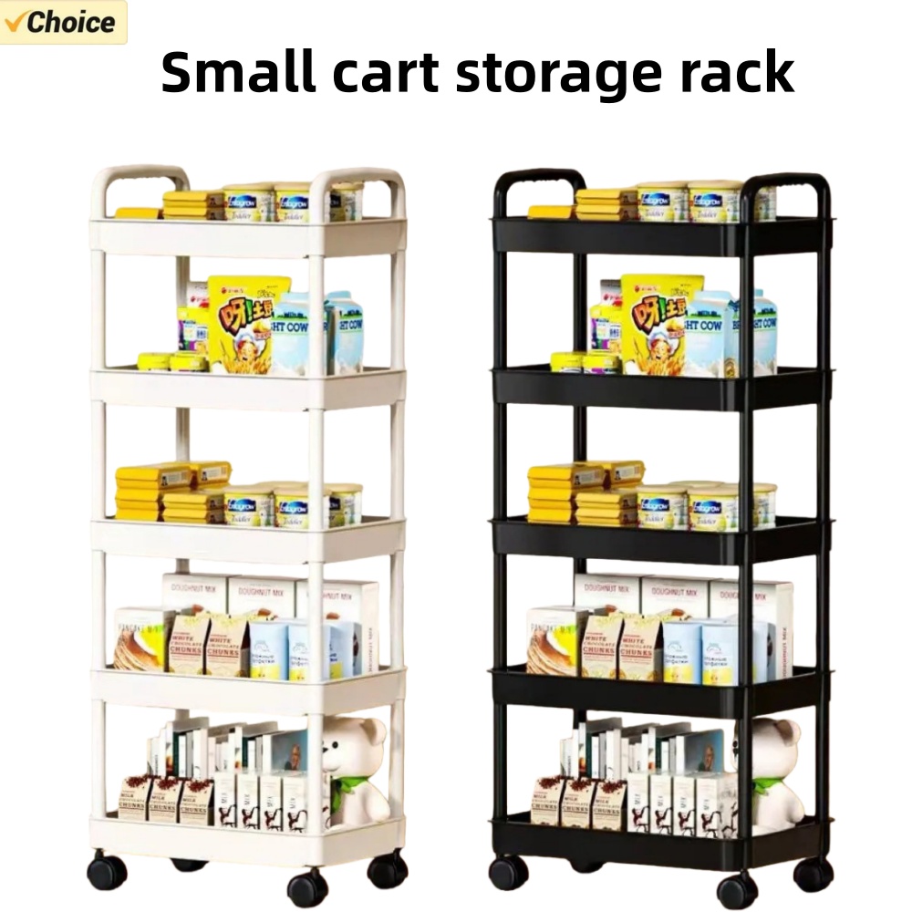 Bookshelf 5 Tier - 5-layer Kitchen Storage Shelf,mobile Trolley,floor Standing