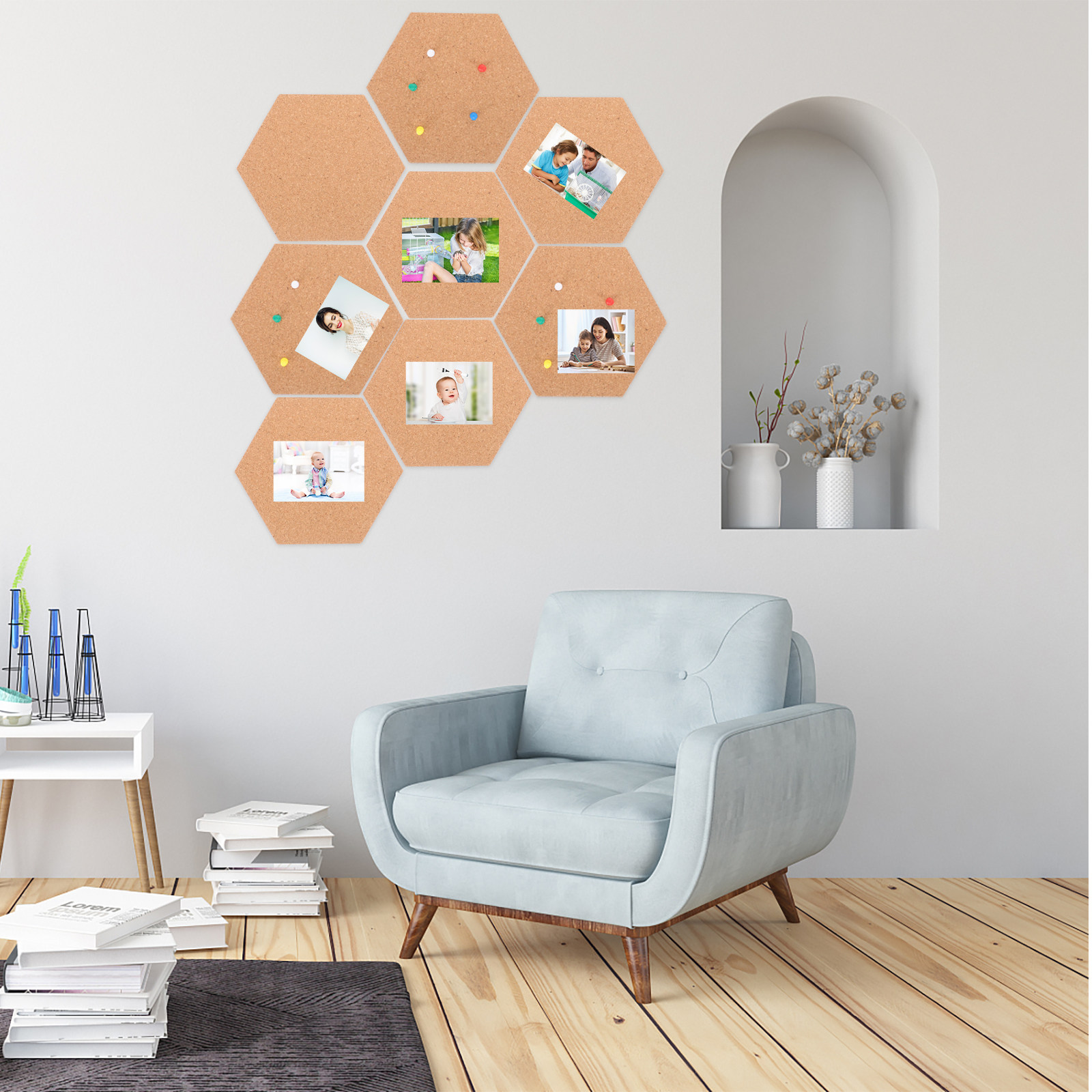 1Set Hexagon Cork Board Set Li - Bulletin Board Cork 리뷰 및 가격