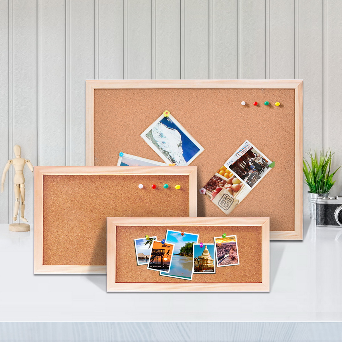 Vintage Pine Wood Frame Cork B - Bulletin Board Cork 리뷰 및 가격