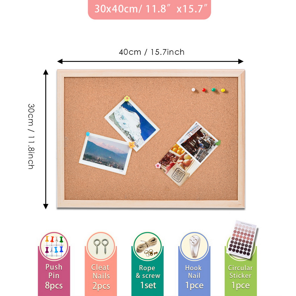 Vintage Pine Wood Frame Cork B - Bulletin Board Cork 리뷰 및 가격