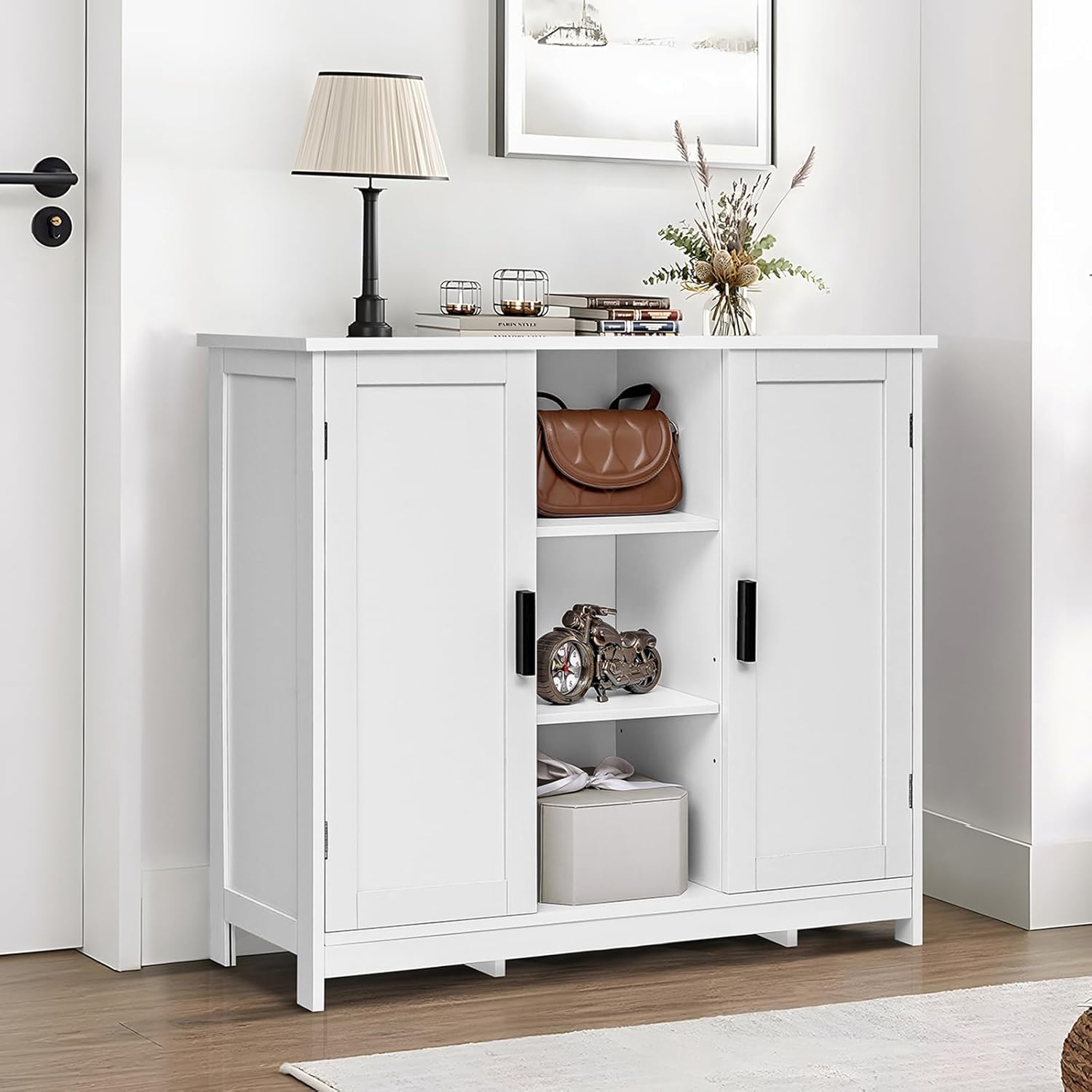 2-Door Storage Cabinet with 4  - Credenza Office Storage 리뷰 및 가격