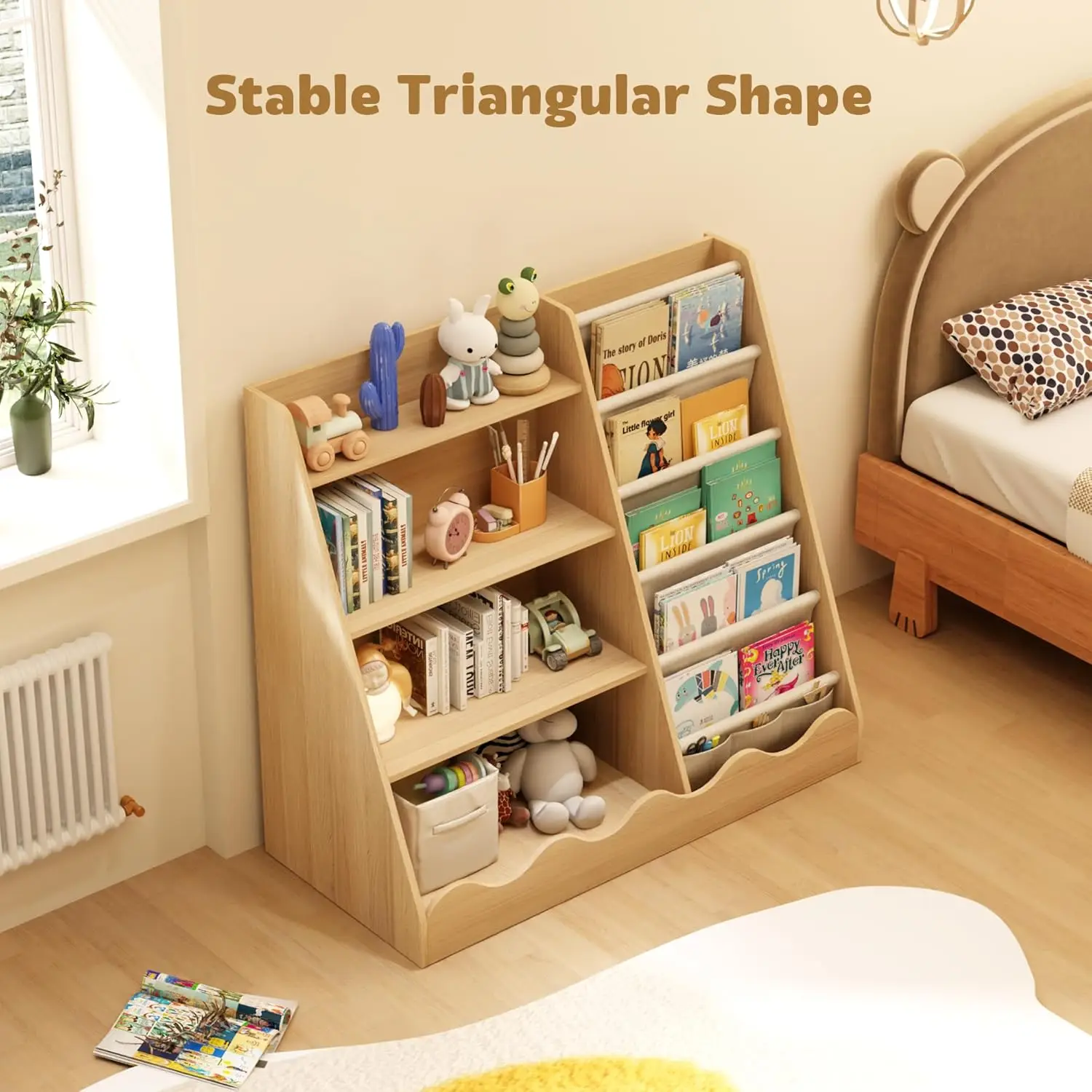 Wooden Kids Bookcase 4 Tier Ba - Bookshelf 5 Tier 리뷰 및 가격