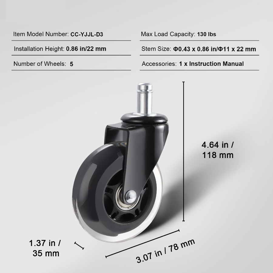 Office Chair Wheels Set of 5 3 - Office Furniture Ideas 리뷰 및 가격