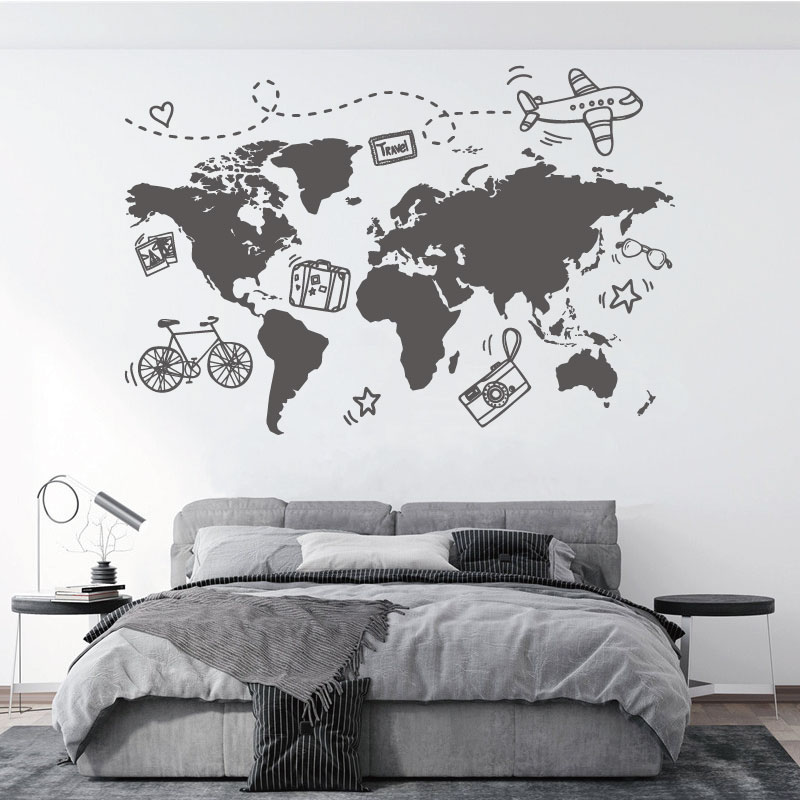 Go Travel World Map Wall Stick - Office Furniture To Go 리뷰 및 가격