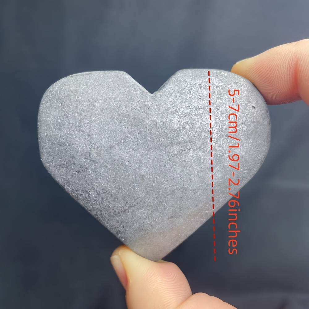 1pc Natural Shungite Heart Raw - Office Furniture In China 리뷰 및 가격