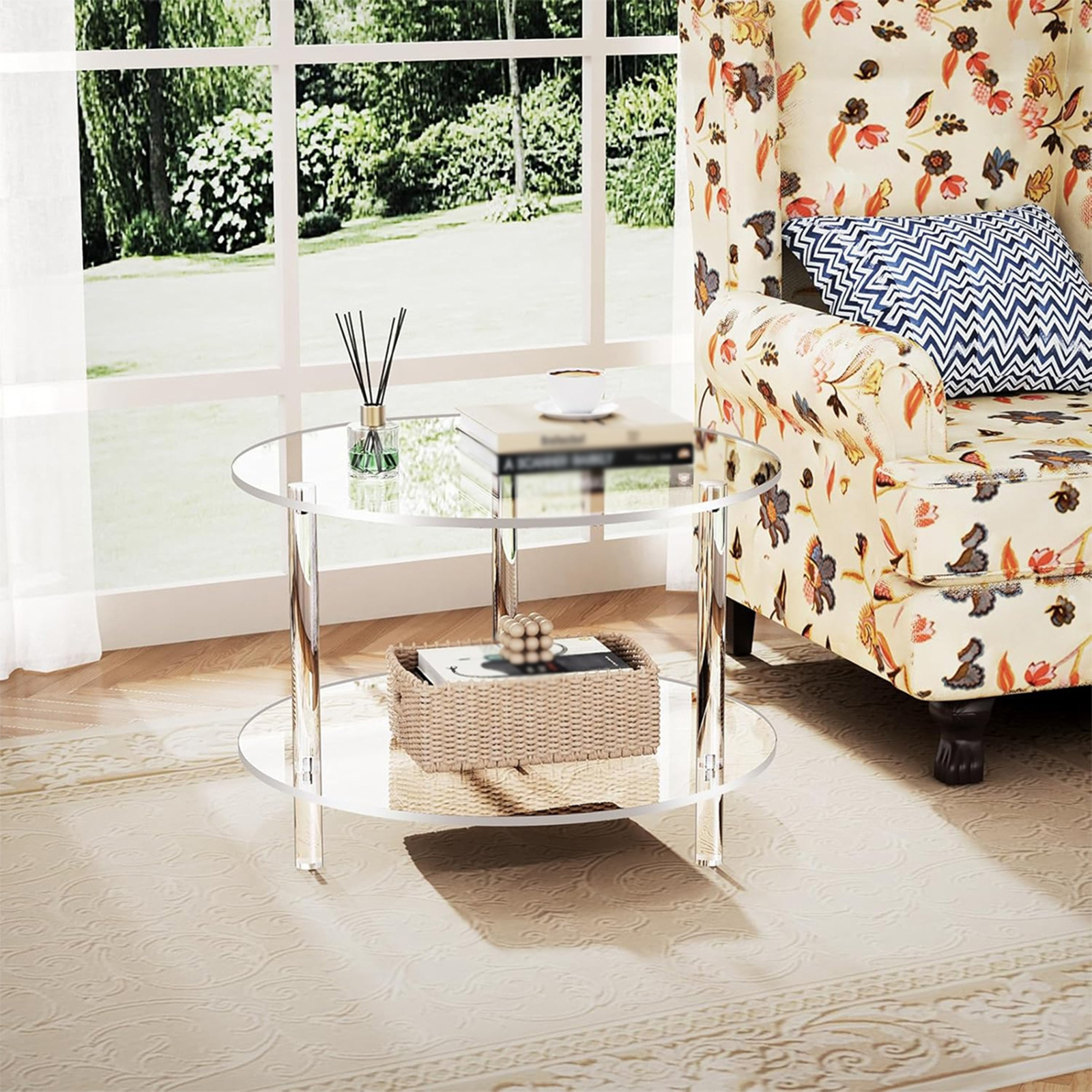 Acrylic Round Side Table, Easy - Office Furniture In China 리뷰 및 가격