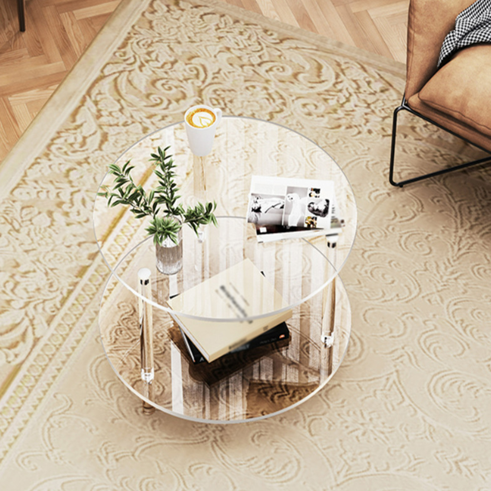 Acrylic Round Side Table, Easy - Office Furniture In China 리뷰 및 가격