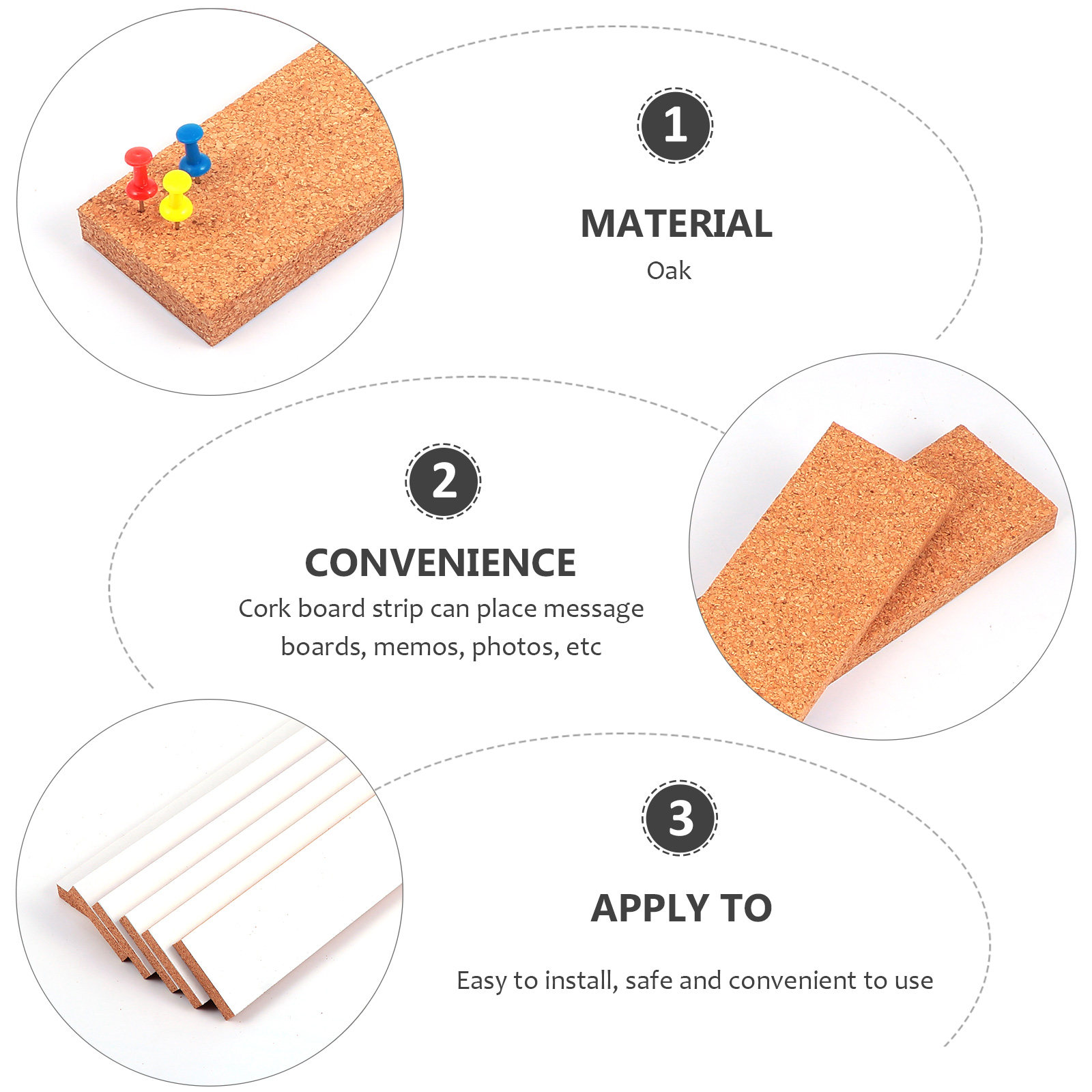 1Set Oak Cork Memo Board Strip - Bulletin Board Cork 리뷰 및 가격