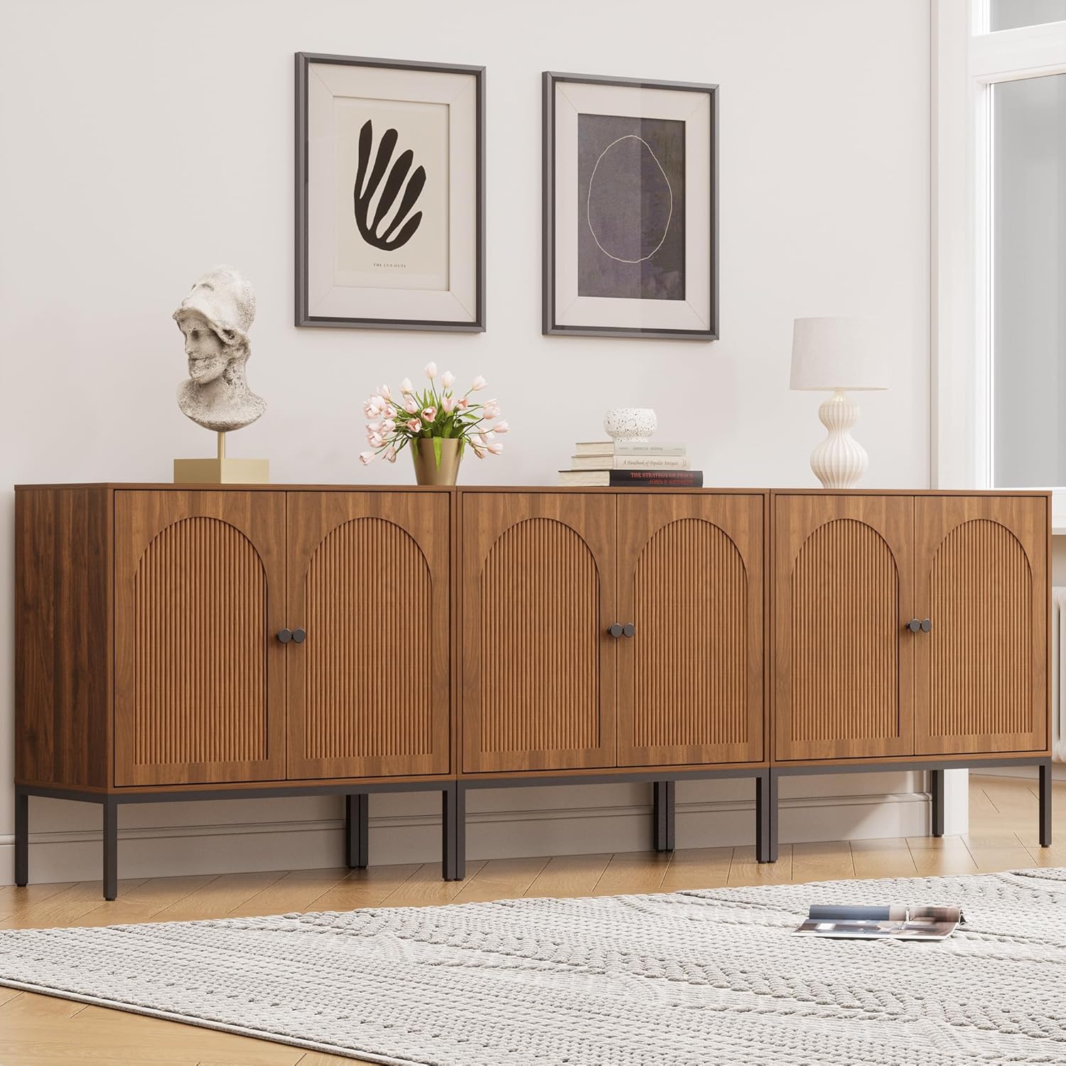 Extra Wide Walnut Sideboard Ca - Credenza Office Storage 리뷰 및 가격