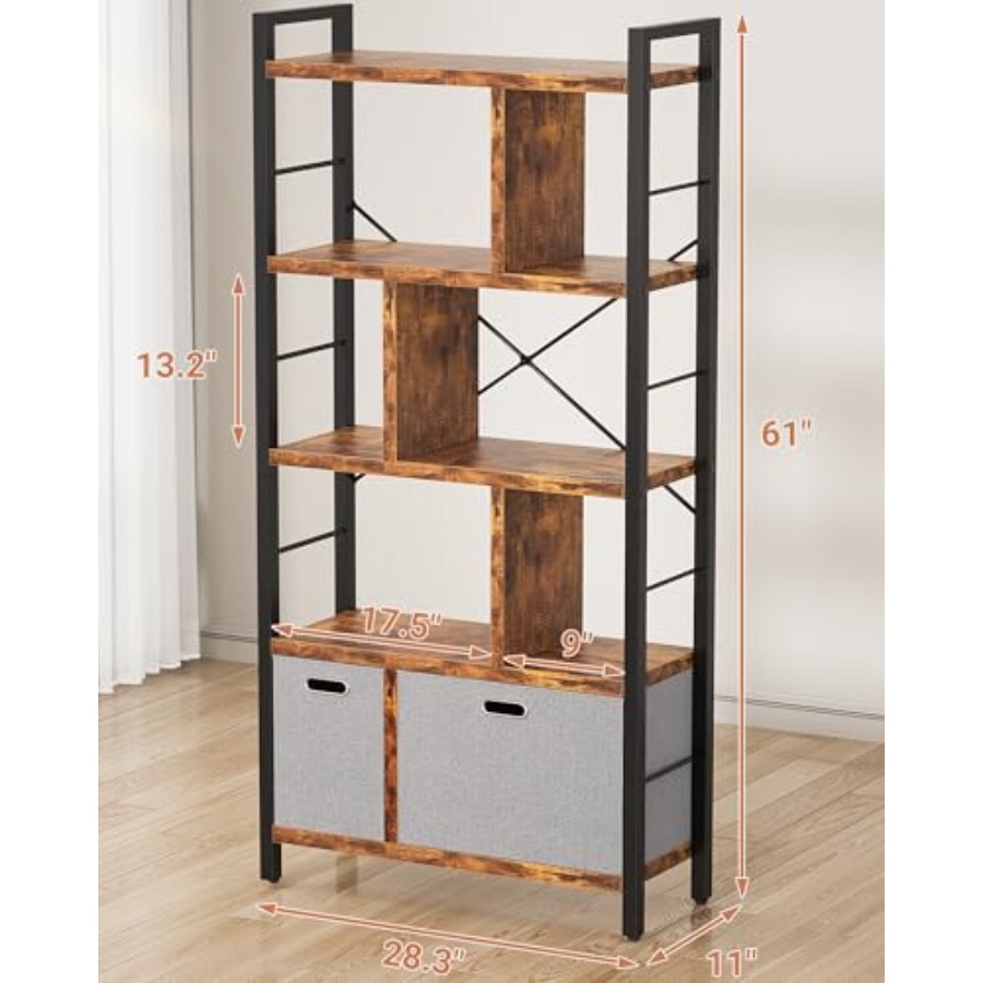 Bookshelf with Drawers - 5 Tie - Bookshelf 5 Tier 리뷰 및 가격