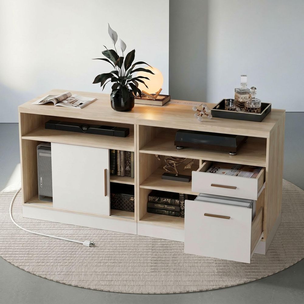 63 Wood Lateral File Cabinet w - Credenza Office Storage 리뷰 및 가격