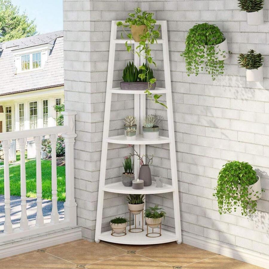 5-Tier Corner Bookshelf White  - Bookshelf 5 Tier 리뷰 및 가격