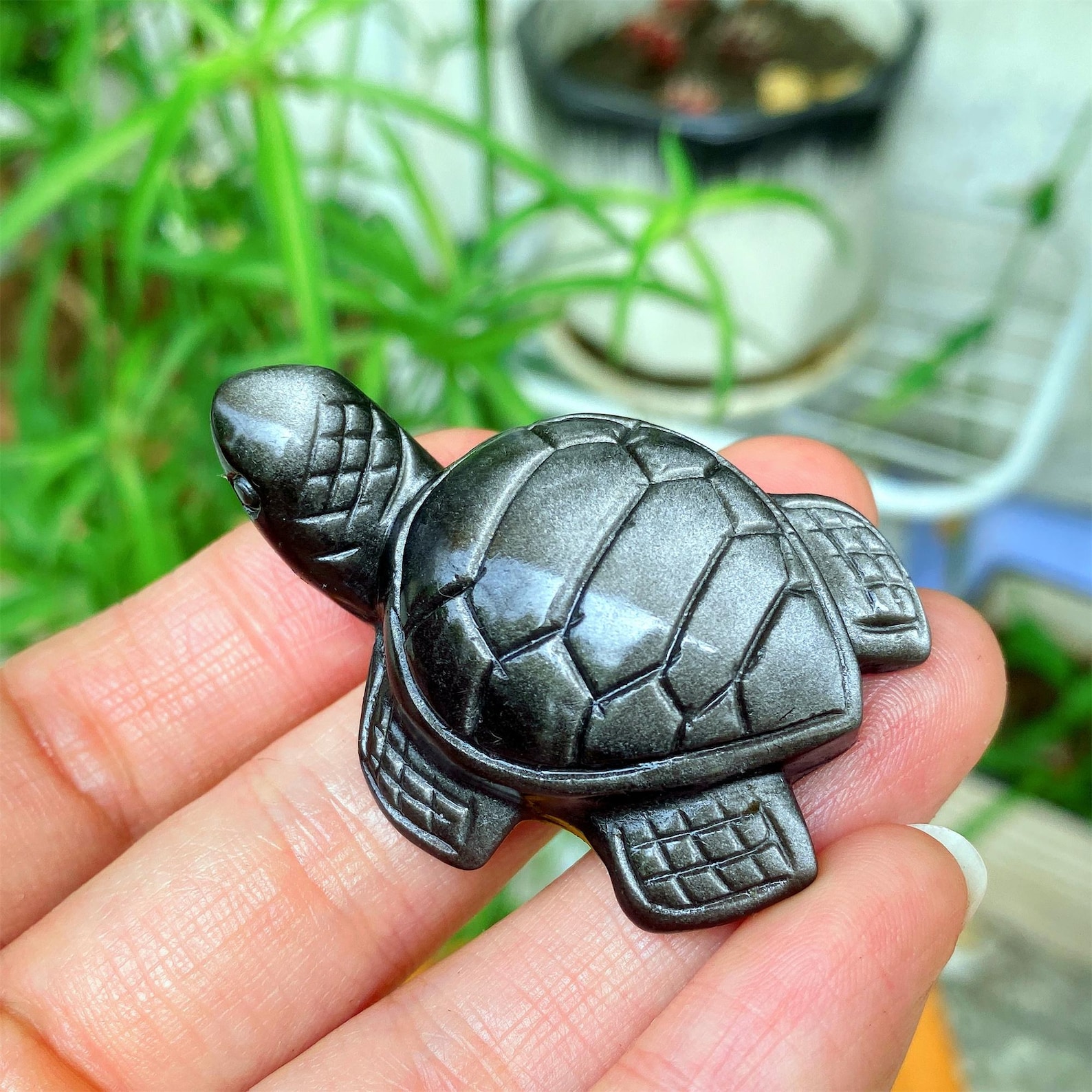 1pc Carved Silver Obsidian Sea - Office Furniture In China 리뷰 및 가격