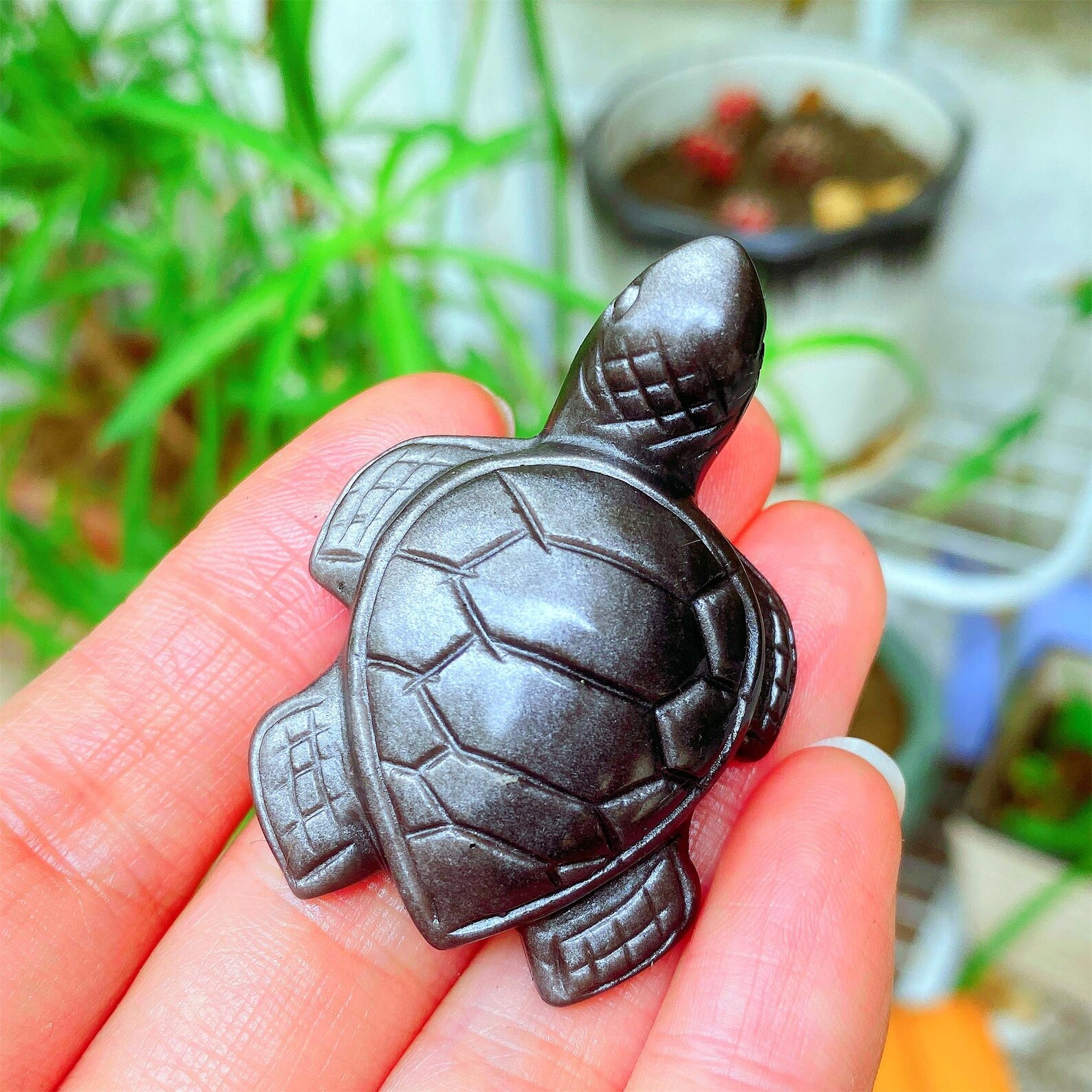 1pc Carved Silver Obsidian Sea - Office Furniture In China 리뷰 및 가격