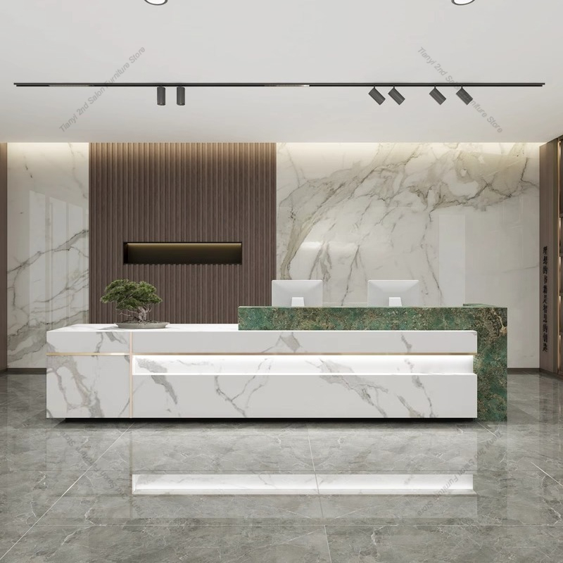 Nordic Luxury Marble Reception - Office Furniture High End 리뷰 및 가격