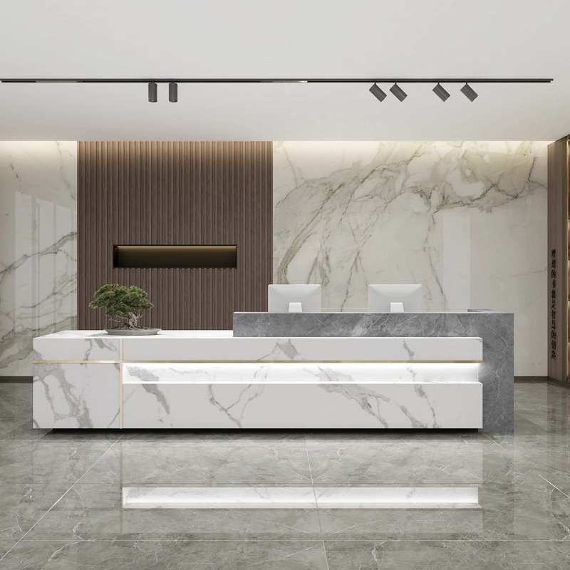 Nordic Luxury Marble Reception - Office Furniture High End 리뷰 및 가격