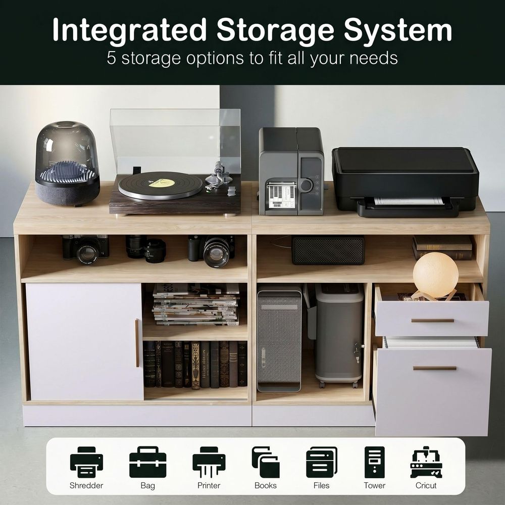 63 Wood Lateral File Cabinet w - Credenza Office Storage 리뷰 및 가격