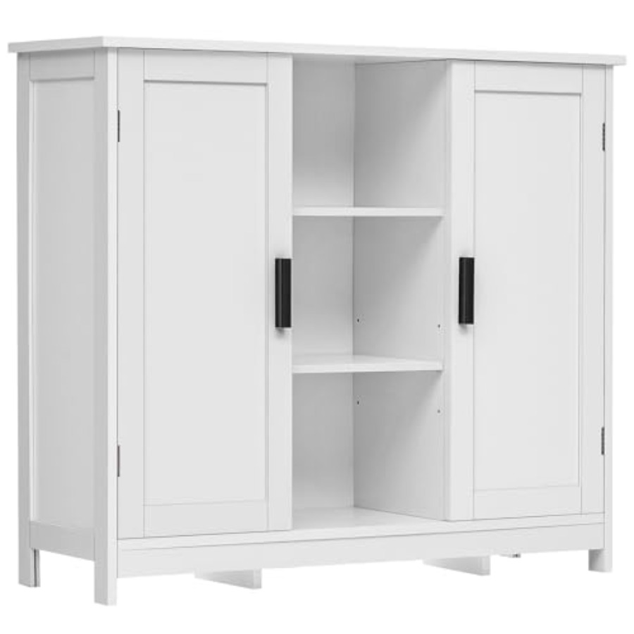 White Storage Cabinet with 2 D - Credenza Office Storage 리뷰 및 가격