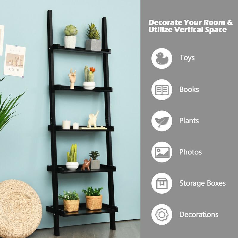 5-Tier Wall-leaning Ladder She - Bookshelf 5 Tier 리뷰 및 가격