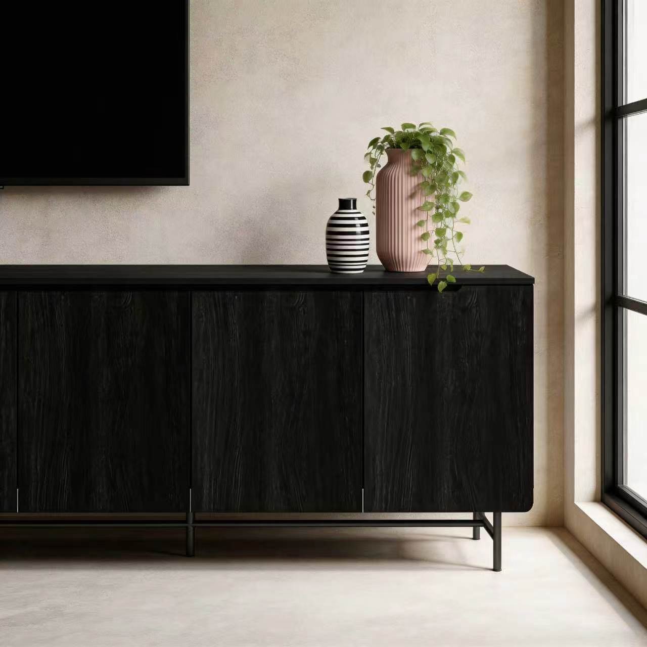 68in Large Fluted Sideboard Ca - Credenza Office Storage 리뷰 및 가격