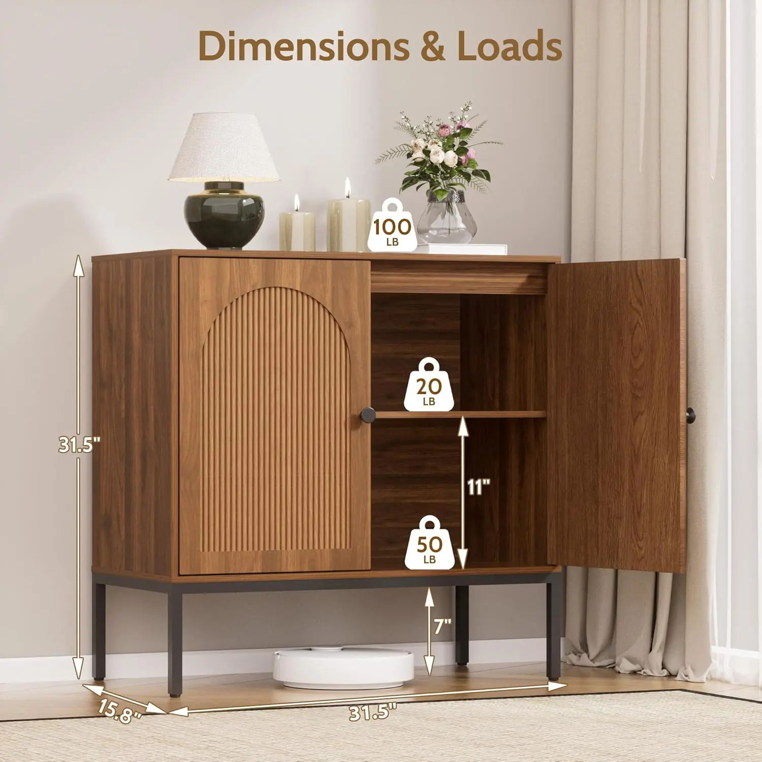 Set Of 3 Walnut Sideboard Cabi - Credenza Office Storage 리뷰 및 가격