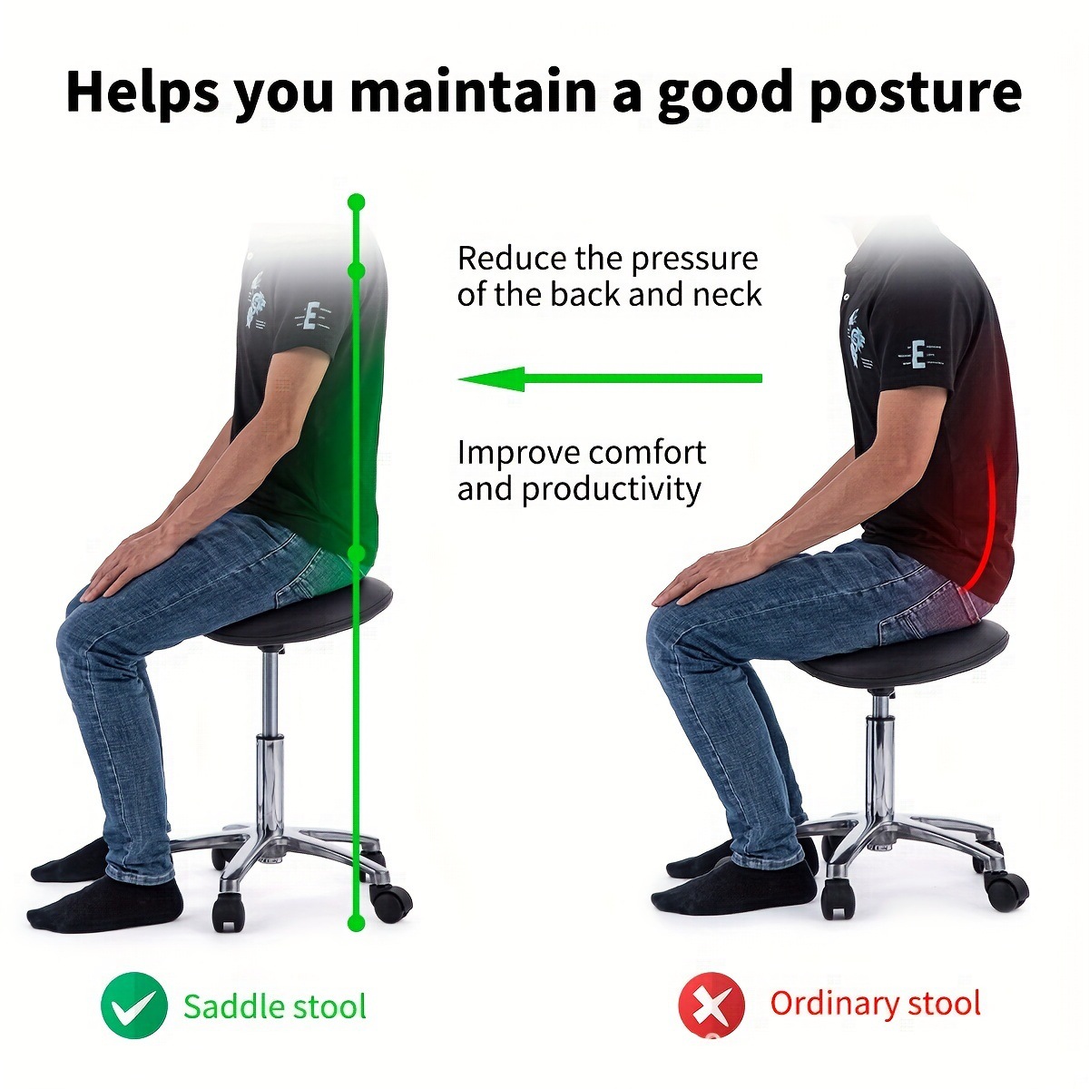 Saddle Stool Rolling Swivel SP - Office Furniture In China 리뷰 및 가격