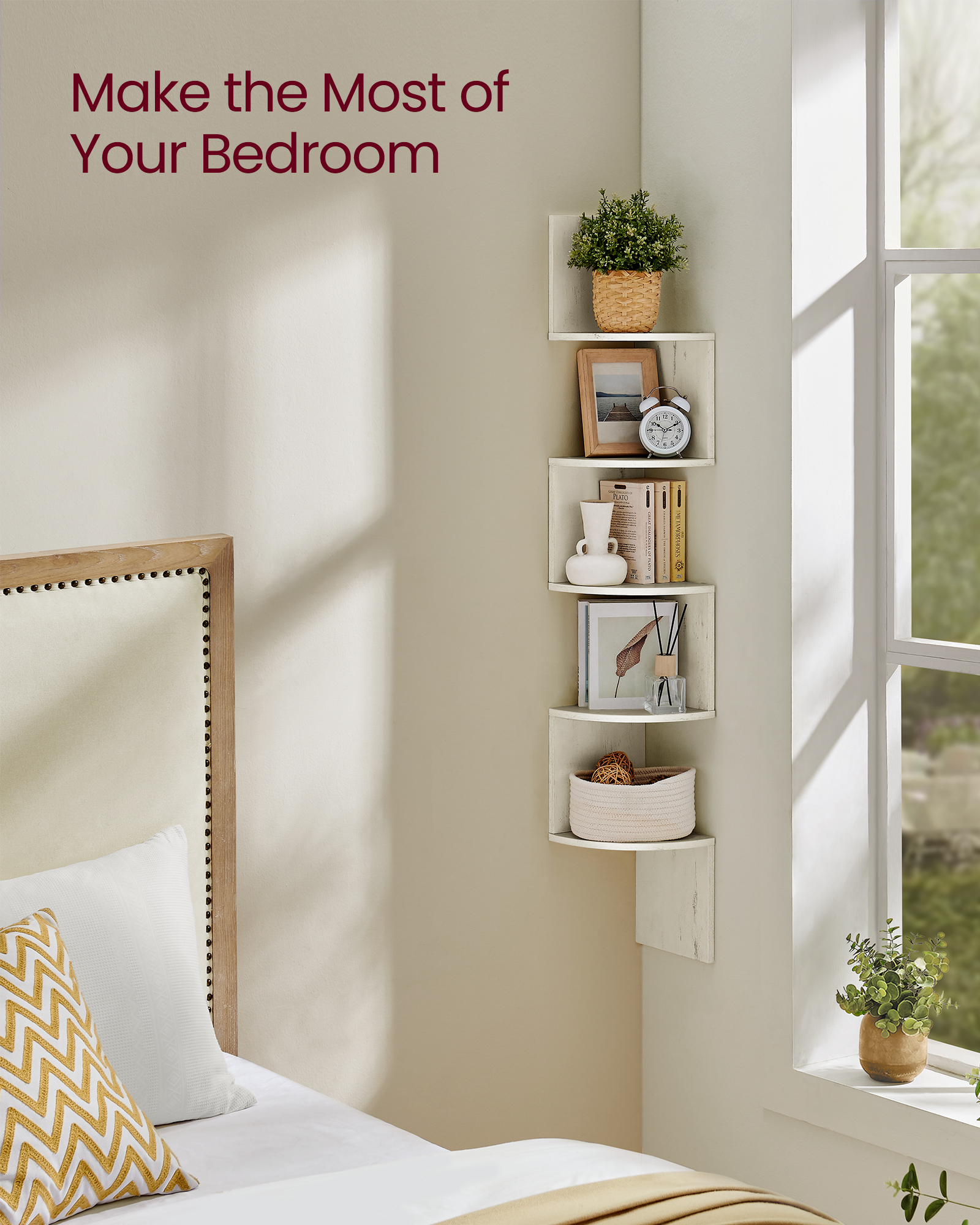 VASAGLE Corner Shelf Wall Moun - Bookshelf 5 Tier 리뷰 및 가격
