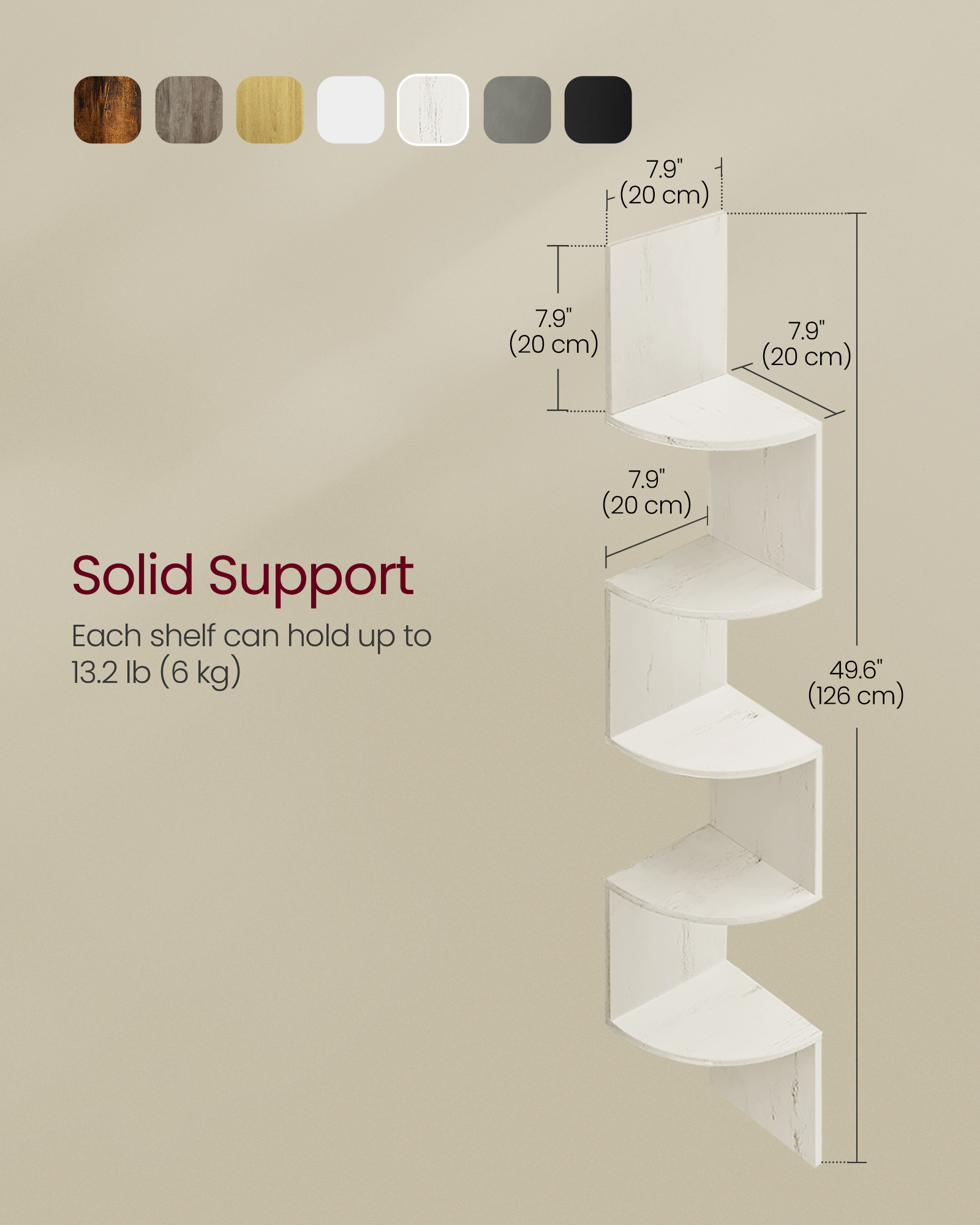 VASAGLE Corner Shelf Wall Moun - Bookshelf 5 Tier 리뷰 및 가격