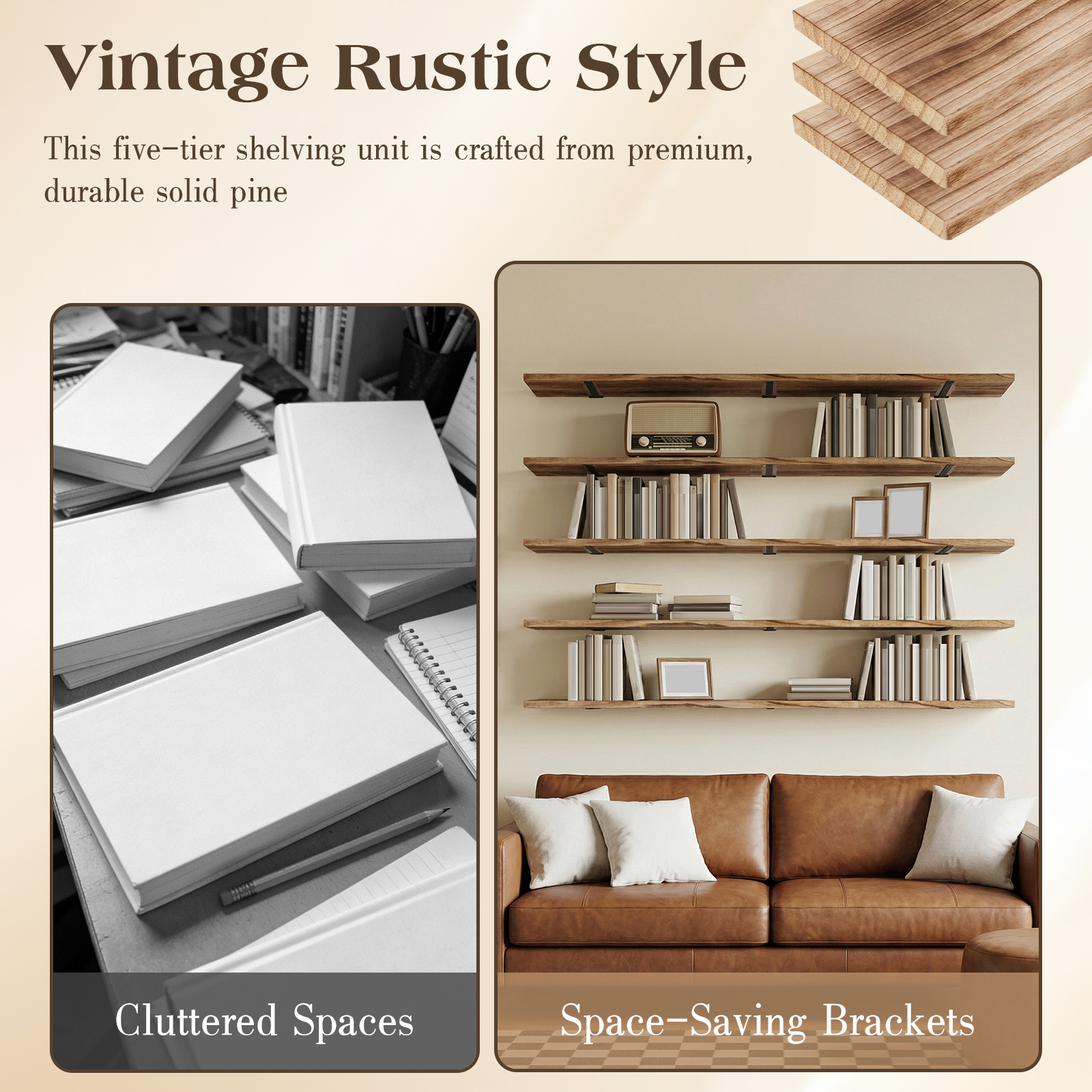 5-Tier Wall Mounted Bookshelf  - Bookshelf 5 Tier 리뷰 및 가격